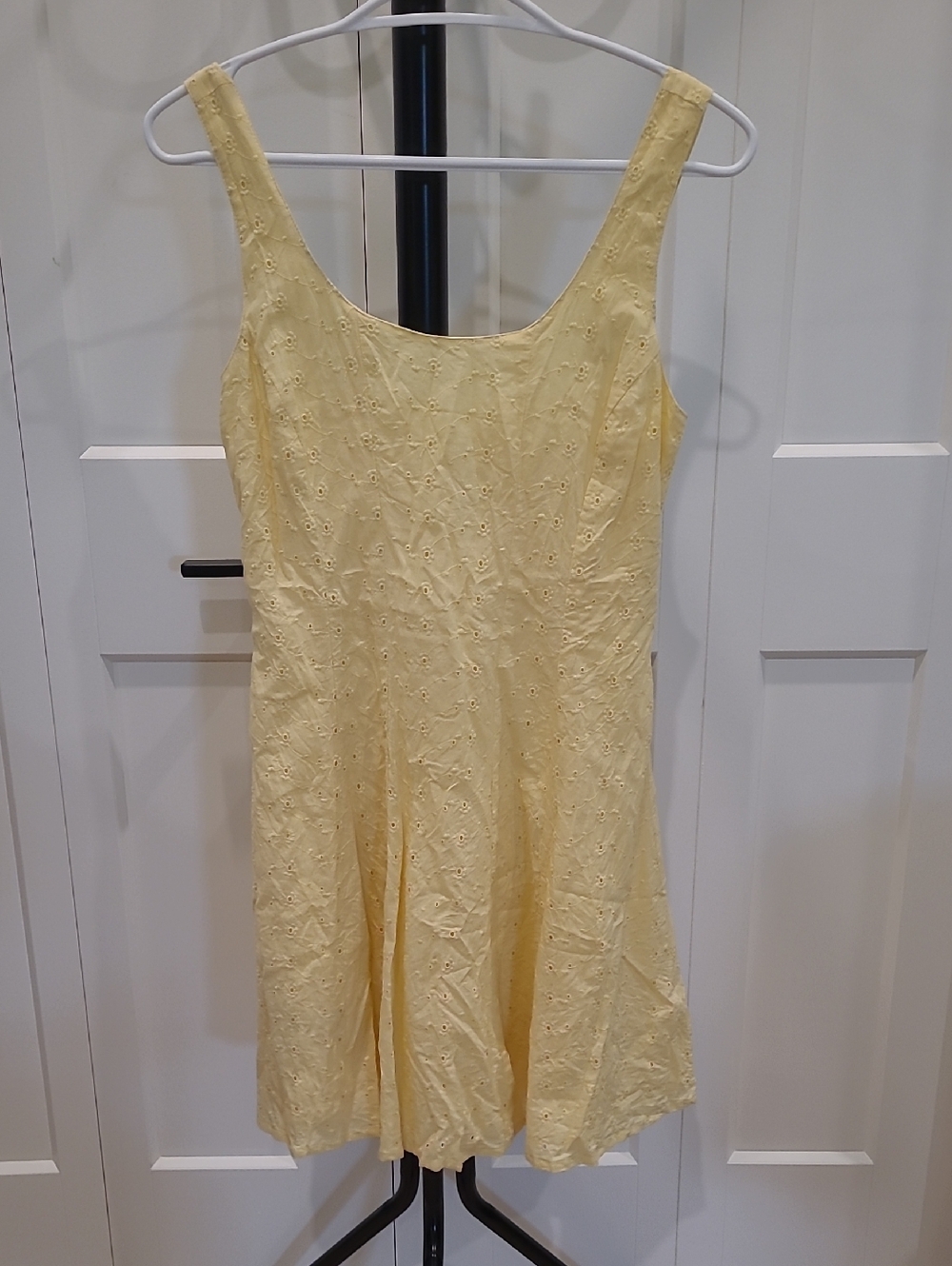 JAPNA Pale Yellow Eyelet Sundress